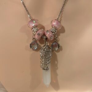 Genuine Opalite Point Charm Necklace Designed By @windswepttrace